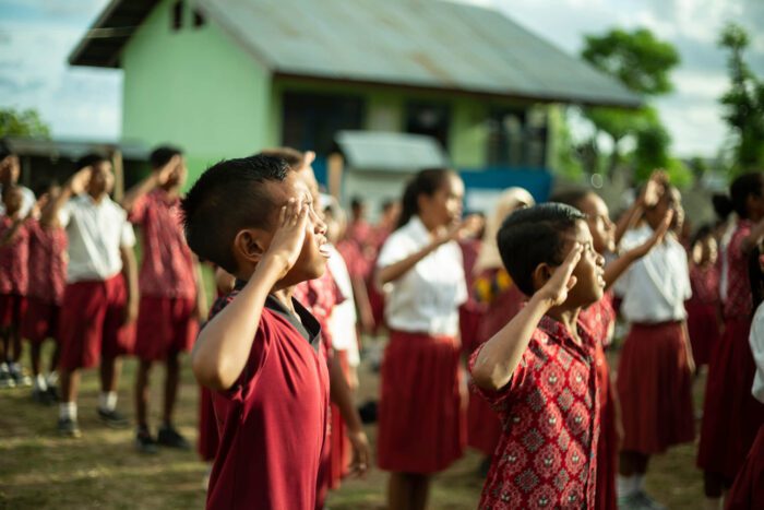 Ceremony at school at Sumba Island