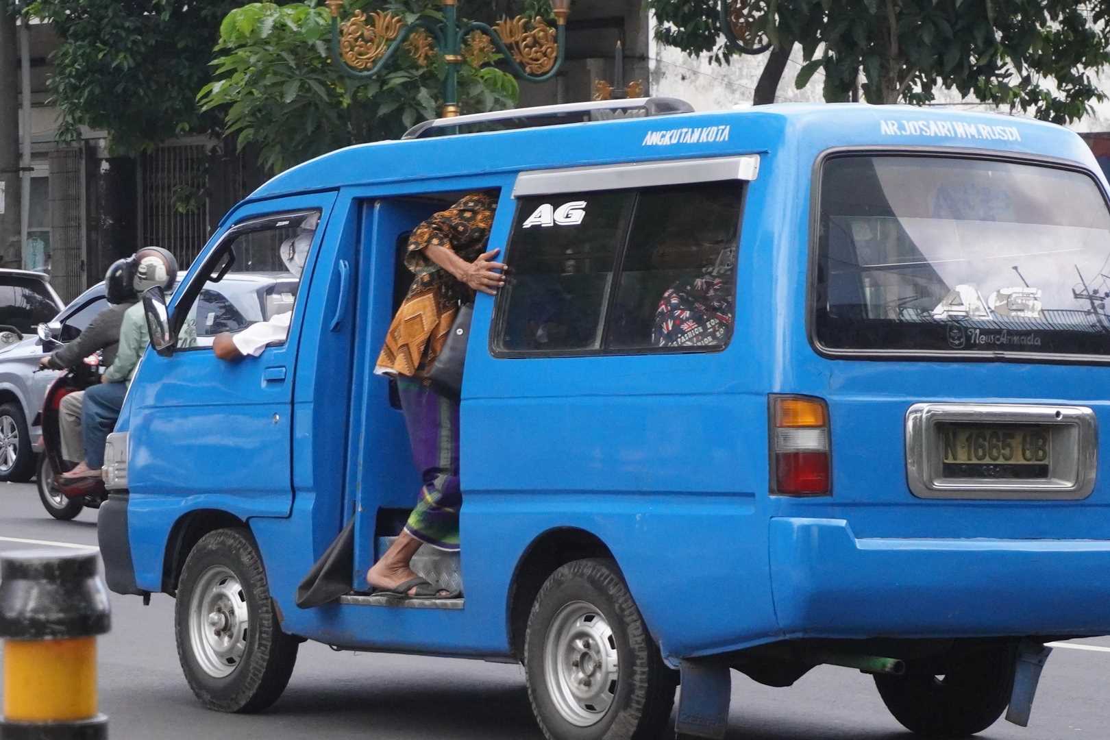 Blue Angkot, most popular public transportation in Malang