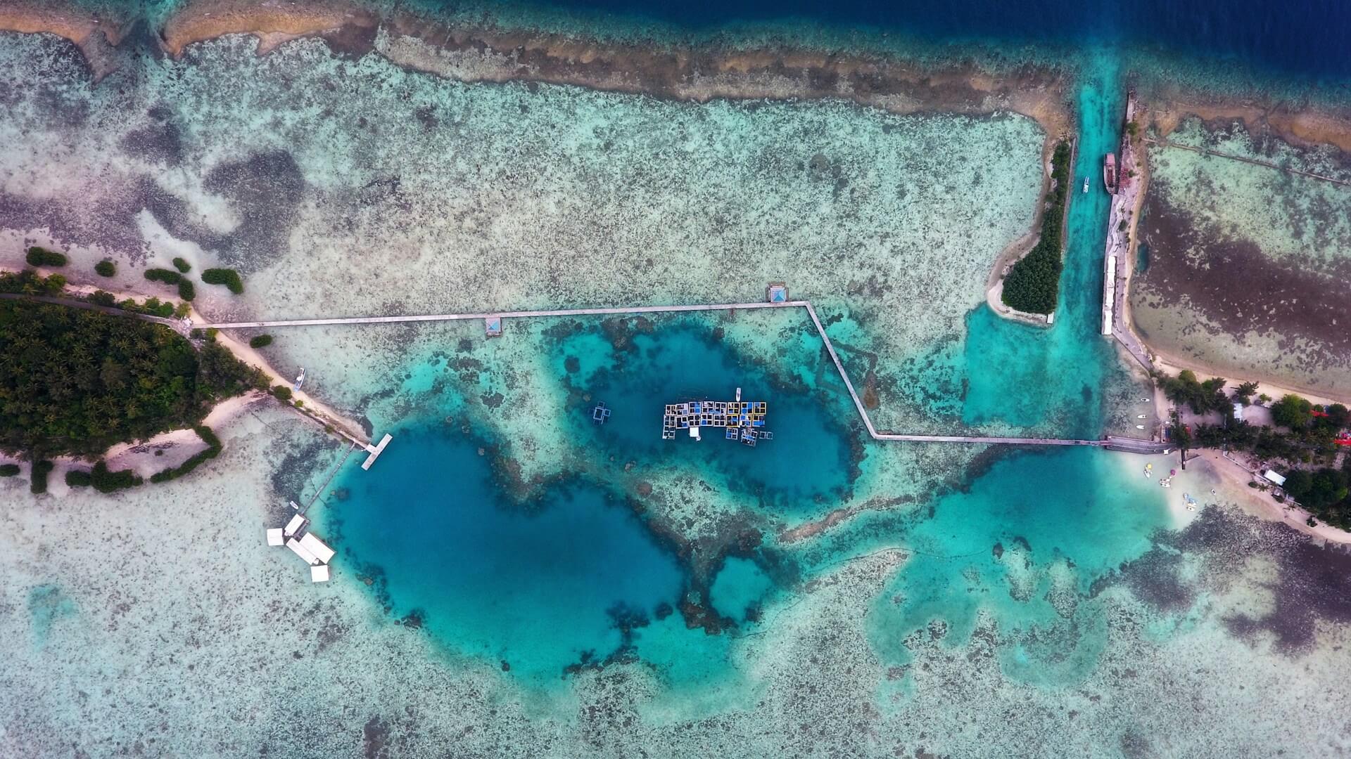 Love bridge connecting tidung islands